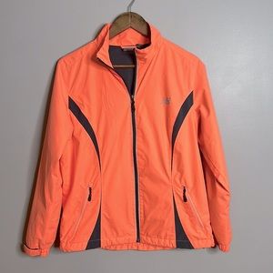 New balance lightweight jacket size large bright coral color with black